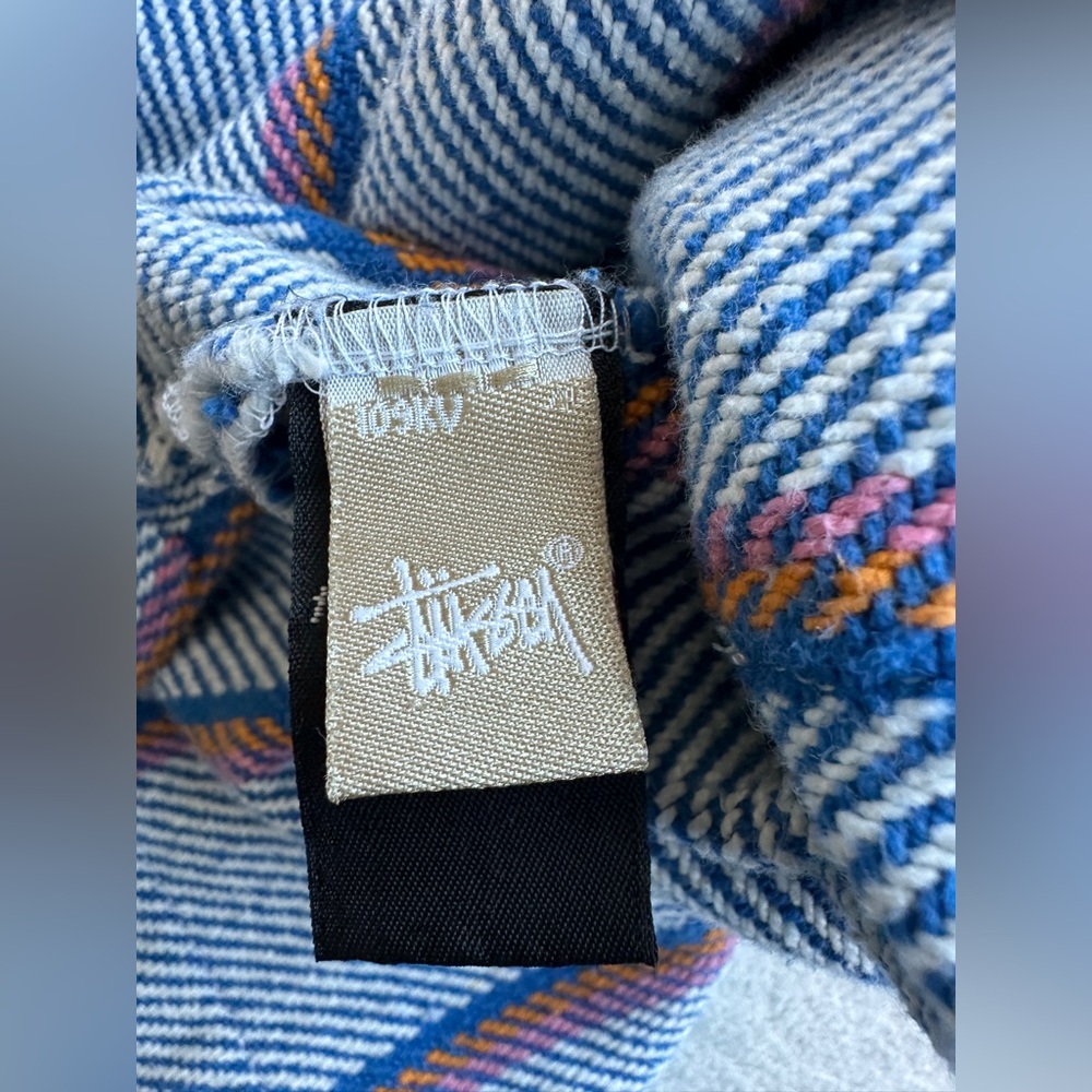 Rare Vintage 90s Stussy Vintage Knit Mesh Hoodie size Large streetwear - Picture 7 of 12